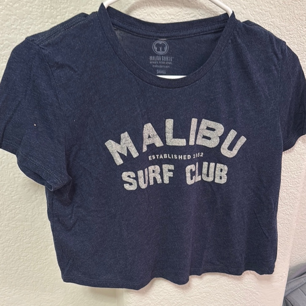 Navy Crop Top